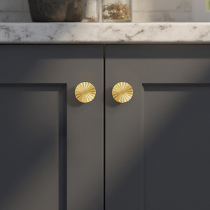 Coquille américaine semi-ronde rétro Bronze poignée moderne salon laiton tiroir et armoire <span class=keywords><strong>porte</strong></span> armoire vieille poignée dorée - Product Image 3