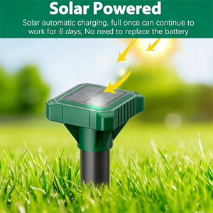 Ahuyentador de Animales Solar 2026, Repelente de Mole, <span class=keywords><strong>Serpientes</strong></span>, Zorrillos, Sonido Sónico, Resistente al Agua IP65, para Jardín, contra Mapaches, Topos y Ratazanas - Product Image 3