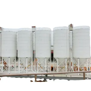 Giant Cement Silo 10 to 2000 Tons Bolted Silo Installation On The Working Site