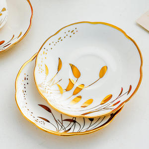 Juego de Taza y Platillo de Cerámica de Lujo de 100 ml con Asa para Latte, para Bebidas Calientes/Frías, Regalo Empresarial - Product Image 4