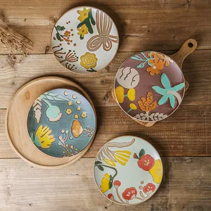 EW esign-plato de postre vintage apanese, juego de platos de cerámica personalizados para restaurante a la venta