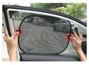 Pare-soleil de voiture, lot de 4 pare-soleil universels adhésifs pour fenêtre latérale, protection contre l'éblouissement du soleil et les rayons UV, 98% des voitures - Product Image 2