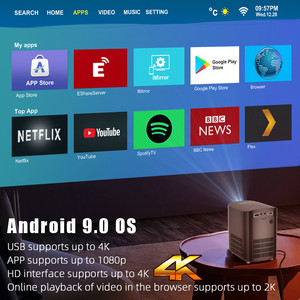 BYINTEK X20 проектор для обучения дома, 4K, светодиодный мини-карманный ЖК-проектор, Wi-Fi, перезаряжаемый портативный проектор - Product Image 6