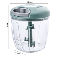 Presse-ail manuel en plastique avec lame en acier inoxydable - Hachoir à ail multifonction, mini hachoir, broyeur