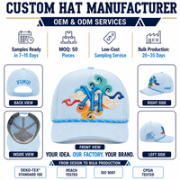 Casquette Trucker Personnalisée avec Impression Graphique Cloud, Découpe Laser, Perforée, Respirante, Broderie 3D en Relief, Votre Logo de Marque, Usine OEM ODM