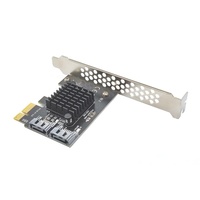 Carte d'extension PCI-E x1 2.0 vers SATA 3.0 de haute qualité, adaptateur contrôleur d'extension de disque dur 6G pour ordinateur