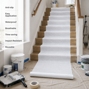 Self-Adhesive Waterproof Polyethylene Laminated Non-Woven Fabric Roll Floor and Upstair Protection <strong>Felt</strong> With High <strong>Tack</strong> - Product Image 1