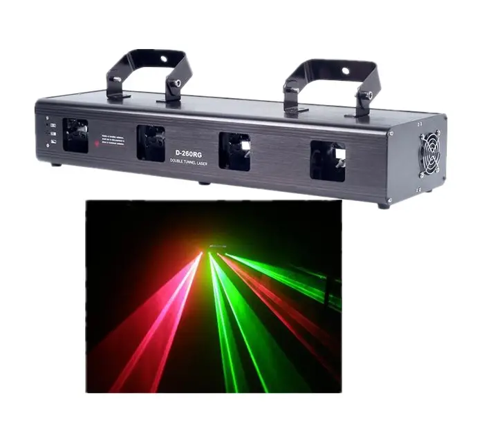 ディスコ照明システムRG4アイレーザービーム赤緑4ヘッドレーザー