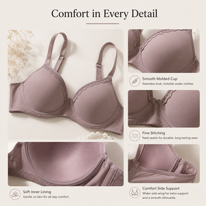 Reggiseni push-up imbottiti <span class=keywords><strong>con</strong></span> <span class=keywords><strong>ferretto</strong></span> in offerta speciale, personalizzabili <span class=keywords><strong>con</strong></span> LOGO, chiusura posteriore sicura, copertura completa, <span class=keywords><strong>reggiseno</strong></span> modellante per ogni forma del corpo - Product Image 4
