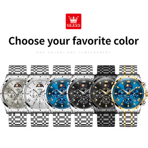 Montre personnalisée 3653 avec logo OEM pour hommes, montre <span class=keywords><strong>à</strong></span> <span class=keywords><strong>quartz</strong></span> de luxe ODM, multifonctionnelle, jours, semaine, horloge, étanche, mouvement <span class=keywords><strong>à</strong></span> <span class=keywords><strong>quartz</strong></span> original - Product Image 4