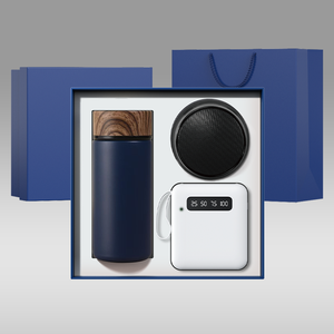 High-End 3-in-1 Vacuum Flask Power Bank & Speaker Corporate Gift Set for Events & Clients