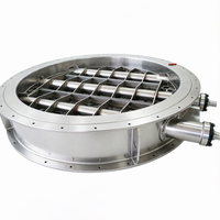 Vanne papillon de ventilation turbo à lamelles manuelle/électrique, pour gaz et air à haute température, à commande manuelle, usage industriel