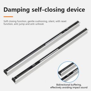 ระบบประตูบานเลื่อนแบบซ่อนราง WEKIS Invisible Magic Trackless พร้อมบัฟเฟอร์สองทาง วัสดุอะลูมิเนียม ทนทาน เหมาะสำหรับห้องนอน ห้องครัว ไม่ต้องใช้สกรู - Product Image 3