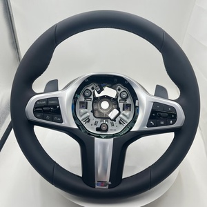 Volant en cuir véritable <span class=keywords><strong>Performance</strong></span> pour BMW G30 F10 F30 F11 G31 G32 X3 G01 X4 G02 M2 G87 M3 G80 M4 G82 G42 G20 M5 - Product Image 1