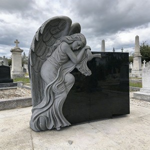 Lápida/Monumento Funerario de Mármol y Granito de Lujo Personalizado con Ángel para Venta en Cementerio - Product Image 5