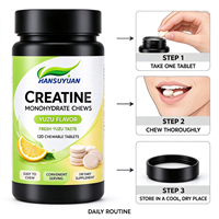 Tablet Kunyah Creatine Monohydrate untuk Meningkatkan Massa Otot Ramping Tablet Creatine Monohydrate untuk Sebelum atau Setelah Latihan