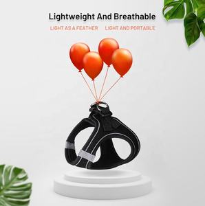 Tali rompi kucing hitam kustom desain tahan pelarian rompi kucing besar <span class=keywords><strong>Harness</strong></span> dengan fitur empuk terbuat dari jaring poliester - Product Image 5