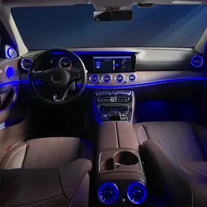 Conjunto completo de acessórios para luz ambiente W213, tweeter rotativo, turbina luminosa, ventilação, tampa de alto-falante para porta de carro, para Mercedes-Benz Classe E