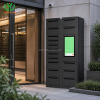Casillero Inteligente YL para Entrega de Paquetes, Estructura Desmontable, Compatible con Desarrollo de Software, Energía Solar, Gabinete de Acero Impermeable