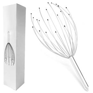 Mango personalizado Color Manual de mano de acero inoxidable cabeza masaje rascador <span class=keywords><strong>Tingler</strong></span> pelo masajeador cabeza cuero cabelludo masajeador - Product Image 2