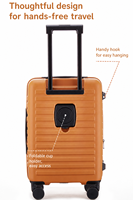 Valise trolley rigide en PC à ouverture frontale moderne, avec serrure TSA, roues silencieuses pivotantes, grande capacité, unisexe, vente en gros d'usine