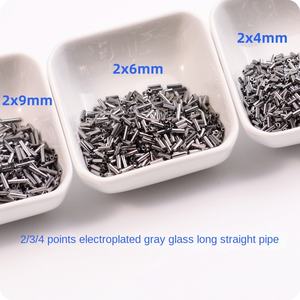 <span class=keywords><strong>Cuentas</strong></span> de tubo recto de vidrio relleno de plata de 2x4/2x6/2x9mm, joyería artesanal de Navidad ecológica, accesorios hechos a mano, <span class=keywords><strong>cuentas</strong></span> sueltas - Product Image 5