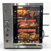 Machine à rôtir le poulet au gaz automatique en acier inoxydable de qualité commerciale, fournie par l'usine, avec économie d'énergie