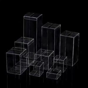 Bán buôn rõ ràng <span class=keywords><strong>PVC</strong></span> Pet hộp vuông dài trong suốt hộp nhựa cho món quà nến đồ chơi trắng hồng vàng màu chèn trong kho - Product Image 6