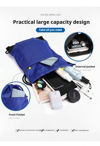 Promotion <b>Training</b> <b>Backpack</b> with Waterproof Design Spacious Drawstring Fitness Enthusiasts Perfect for Outdoor Adventures - Product Image 3