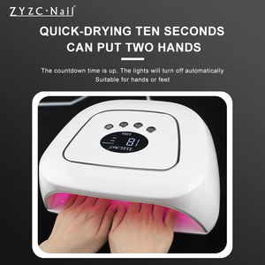 <span class=keywords><strong>Lampe</strong></span> à ongles <span class=keywords><strong>UV</strong></span> <span class=keywords><strong>LED</strong></span> ZYZZ professionnelle 180W haute puissance, portable, rechargeable, design en plastique pour usage domestique et en salon, durcissement du vernis gel - Product Image 1
