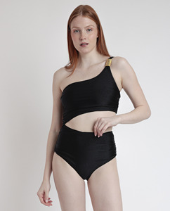 Traje de Baño Asimétrico Casual de Elastano con Diseño Inspirado en el Verano ADMAS Premium para Mujer, para Piscina - Product Image 2