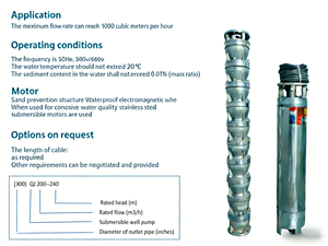 <span class=keywords><strong>Pompe</strong></span> submersible pour puits profond en fonte, avec moteur électrique en cuivre, débit de 5-1000 m³/h, hauteur de refoulement de 6-1000 m, puissance de 4-435 ch, pour applications de 5,91 à 11,81 pouces - Product Image 2
