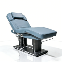 Table de massage électrique moderne de luxe pour salon de beauté, 4 moteurs, inclinable, incurvée, avec éclairage, pour soins cosmétiques et extensions de cils