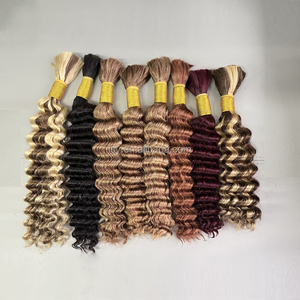 Cabello humano a granel para trenzar Sin trama 100 Extensiones de cabello humano virgen sin procesar Cabello humano trenzado a granel para trenzas bohemias - Product Image 6