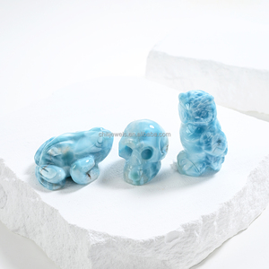 Larimar Natural de Calidad, Piedras Talladas de Larimar Azul, Tortuga Marina de Gran Tamaño, Decoración de Larimar, Directo de Fábrica - Product Image 6