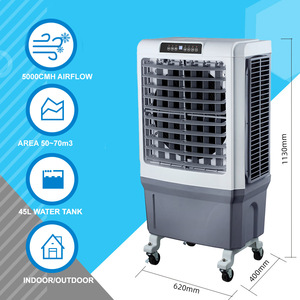 Enfriador de <span class=keywords><strong>Aire</strong></span> Evaporativo Portátil con Flujo de <span class=keywords><strong>Aire</strong></span> de 5000m3/h, Sistema de <span class=keywords><strong>Aire</strong></span> <span class=keywords><strong>Acondicionado</strong></span>, <span class=keywords><strong>Ventilador</strong></span> de Enfriamiento por Agua - Product Image 2