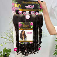 Lots de Perruques Synthétiques Premium à Haute Teneur en Fibres, Mélange Mixte, 4 Lots, Frontale en Dentelle 13x4, Couleur Naturelle, Cheveux Posh Bounce Blend