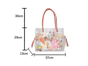 <span class=keywords><strong>Sac</strong></span> à main transparent grande capacité pour femme, nouvelle collection 2026, tendance urbaine, mode, bandoulière, vente en gros, polyester bicolore - Product Image 4