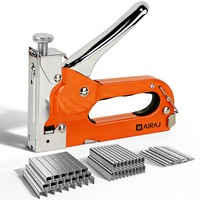 Agrafeuse Airaj robuste tout métal pour agrafes plates de 6 à 14 mm avec hauteur de pose réglable