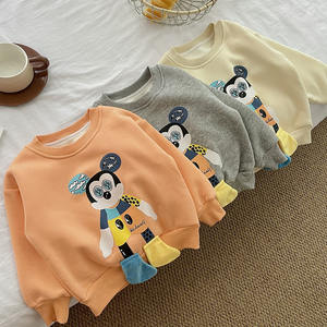 Purorigin Mickey Cartoon Patroon Hoodie Sweatshirt Lange Mouwen Gebreide Stof Huidvriendelijk Katoen voor <span class=keywords><strong>2</strong></span>-7 Jaar Oude Kinderen - Product Image 3