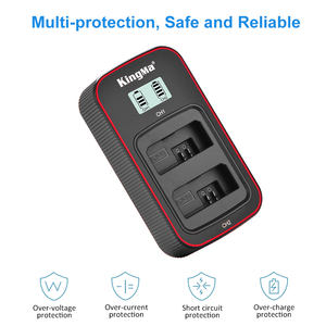 Batteria Kingma LP-E5 (Confezione da 2) con Caricatore LCD USB-C Doppio per Canon EOS 450D 500D 1000D Kiss X2 X3 DSLR - Product Image 5