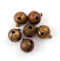 Clochettes en métal bronze, perles lâches, technique de moulage, forme 3D - Décorations pour fêtes et sapins de Noël, artisanat DIY
