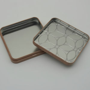 Kleine Größe 6,5 cm bunte quadratische Blechdose Nahtlose silberne Weißblech Hersteller Medizin quadratische Metall zinn pillen Kondome - Product Image 3