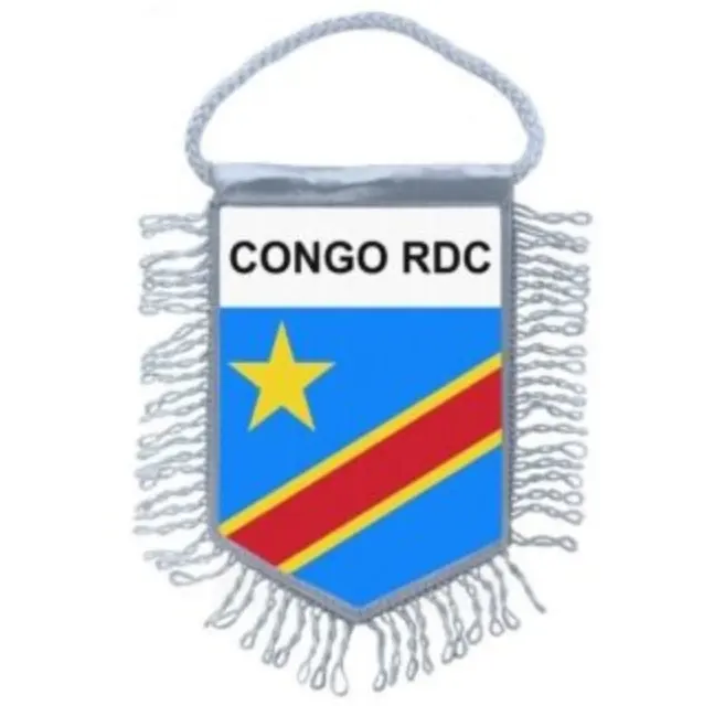 مخصص 4X6 بوصة جمهورية كونغو الديمقراطية راية صغيرة العلم راية نافذة مرآة السيارات بلد راية الديكور