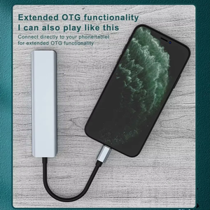 Hub USB 7 en 1 <span class=keywords><strong>con</strong></span> Diseño de Aluminio, Hub Tipo-C, Estación de Conexión Multipuerto <span class=keywords><strong>con</strong></span> HDMI 4K, USB 3.0, Carga PD, Adaptador TF/SD para Macbook Pro - Product Image 3