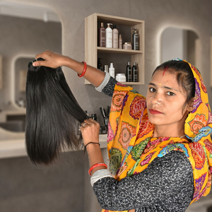 100% Extensiones de cabello humano virgen Remy indio natural Paquetes crudos Proveedor de cabello liso de la India-¡Pida ahora! - Product Image 1