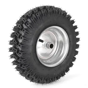4.10-6 Tubeless Tire, Snow Plow Implement Thrower Tyre, Snow Blower Tires with Wheel Rims