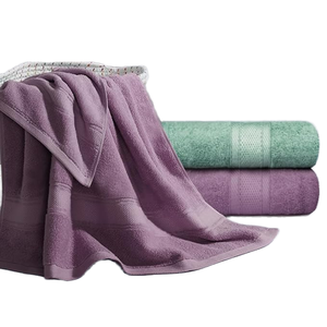 Asciugamani Jacquard con Bordo Geometrico Dobby, Rapida Assorbenza dell'Umidità, Qualità Professionale per Proprietari di Case - Product Image 1