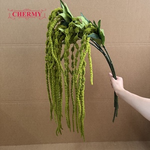 Nuovo Arrivo: Fiori Artificiali in Schiuma, <span class=keywords><strong>6</strong></span> Rami <span class=keywords><strong>di</strong></span> Amaranto Bianco e Verde, Piante Pendenti per Decorazioni Matrimoniali e Domestiche - Product Image 1