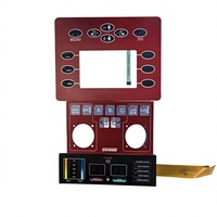 Clavier à membrane flexible personnalisé, étanche, anti-poussière, résistant à l'humidité, panneau de commande PET+Circuit Argenté, 1 million de cycles de service